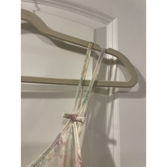 VTG NWT JC Penney Babydoll Nightgown 90s Floral Pastels Cream Satin Nightgown LG - Picture 6 of 7